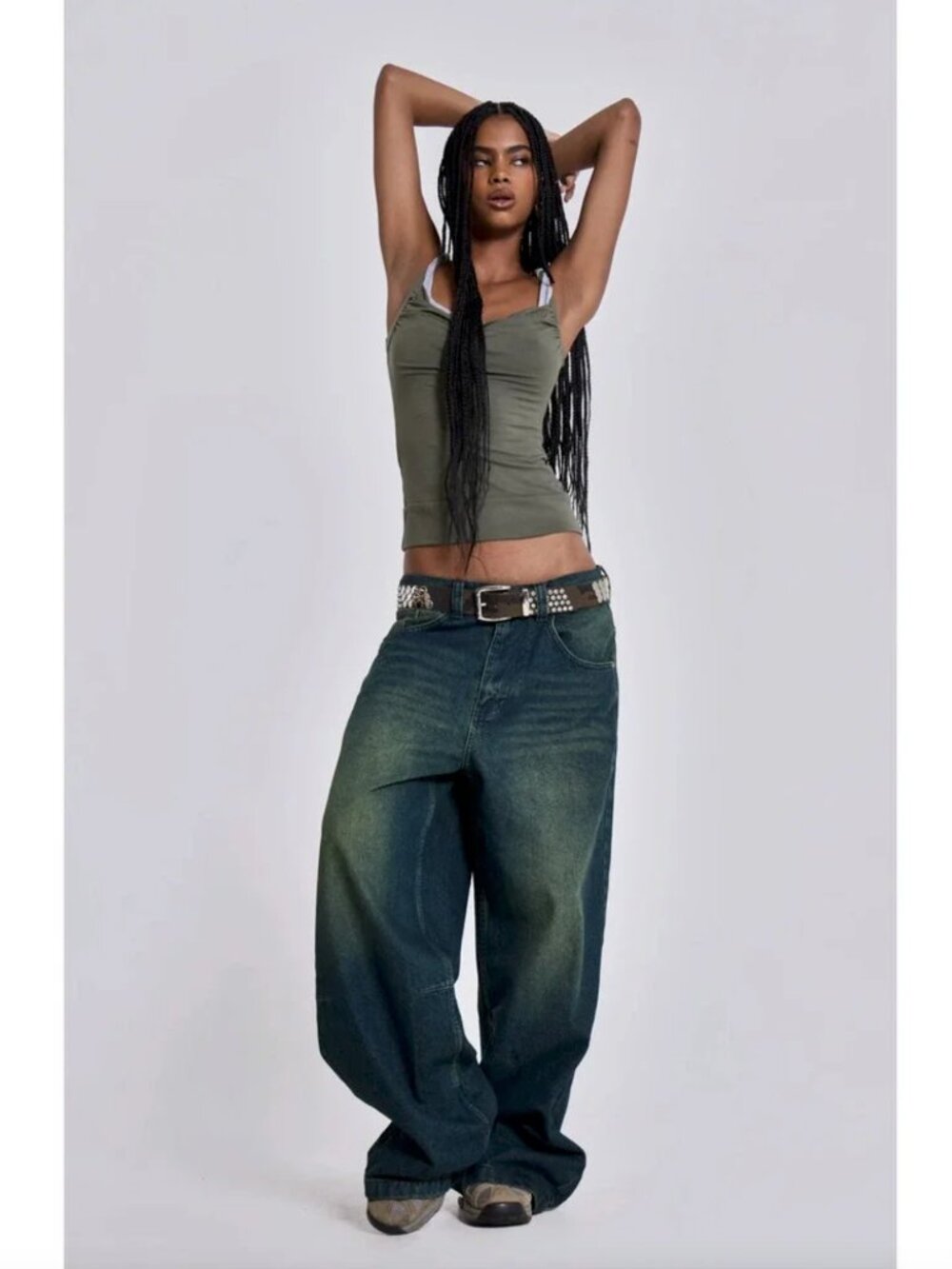 Jaded London Colossus Baggy Fit Jean in Sandblast